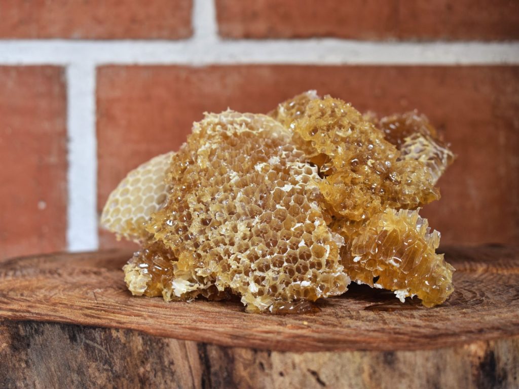 Honeycomb, the source of beeswax for food wraps